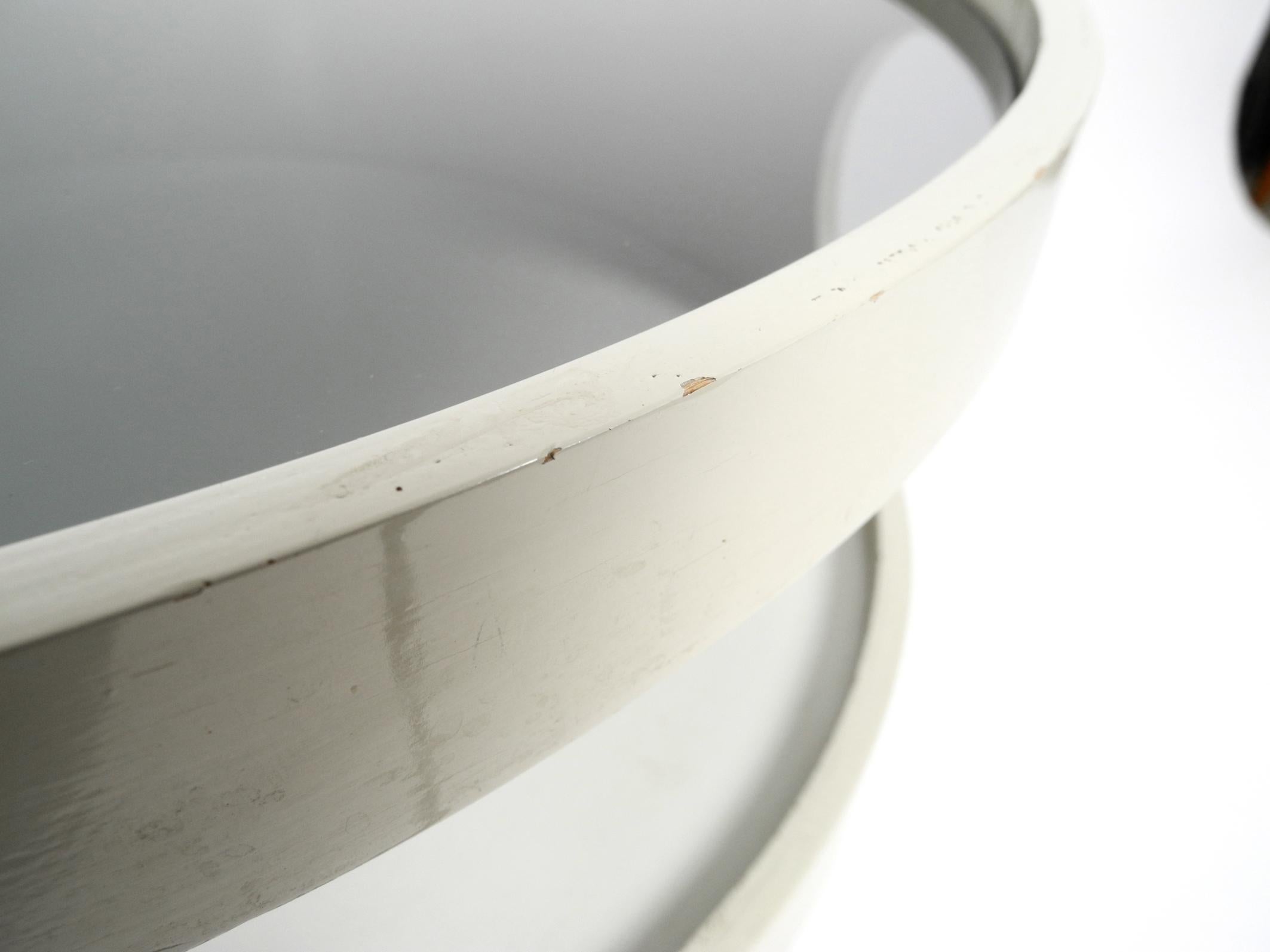 1970s Side Table in Pop Art Space Age Design with Smoked Glass Top by Opal Möbel 4