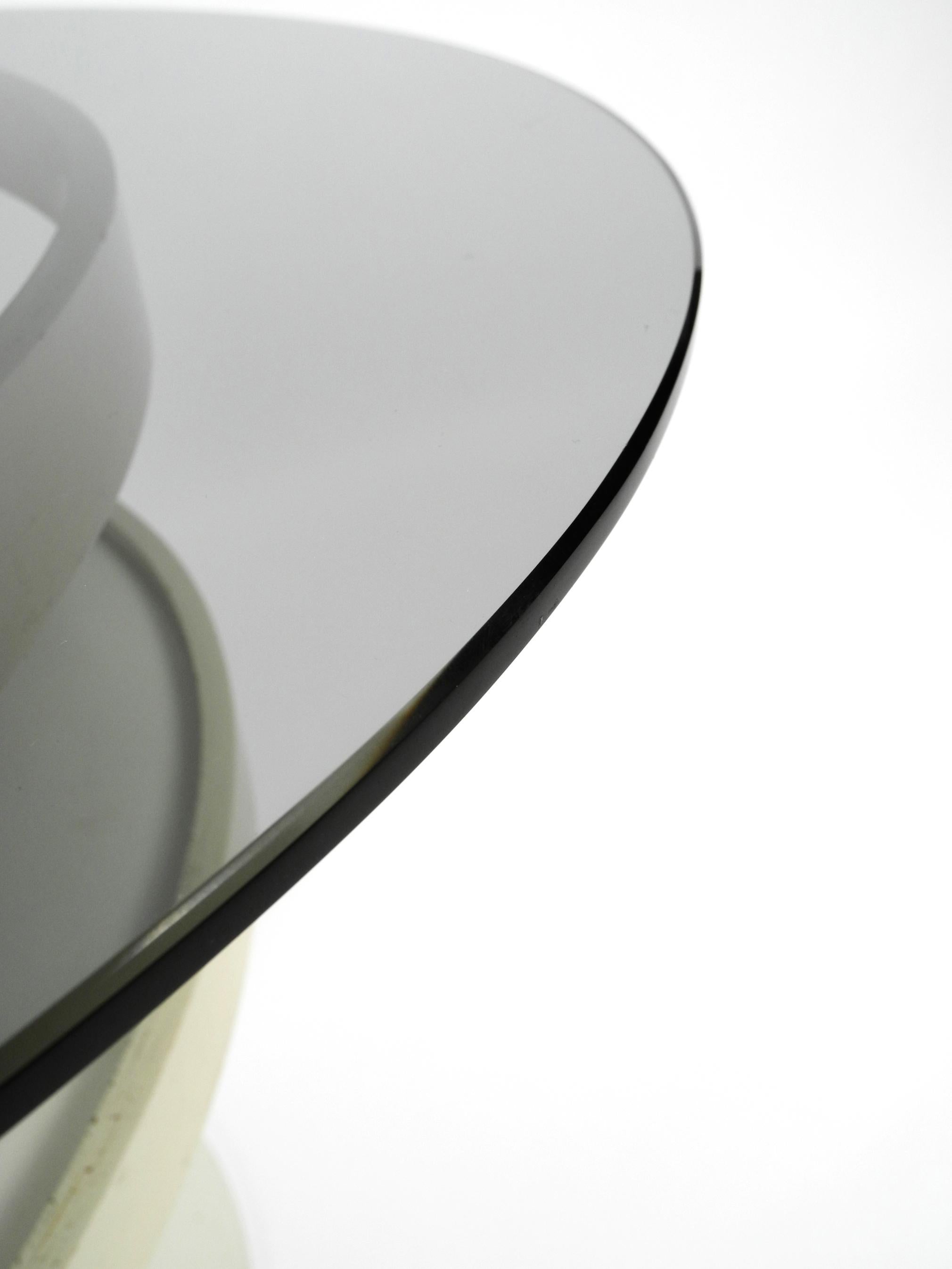 1970s Side Table in Pop Art Space Age Design with Smoked Glass Top by Opal Möbel 5