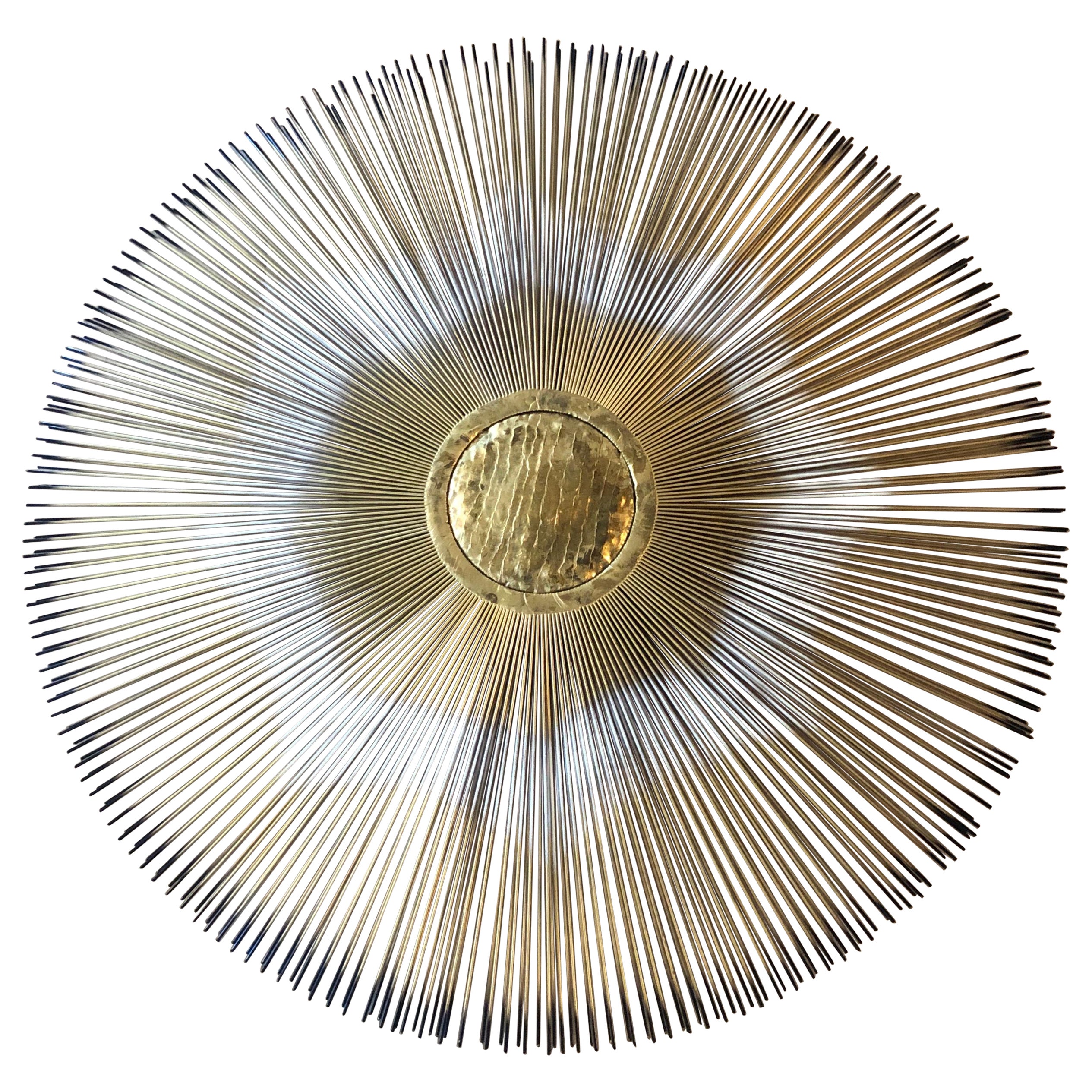 Signierte Casa Devall Starburst-Wandskulptur, 1970er Jahre
