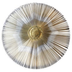 1970's Signed Casa Devall Starburst Wall Sculpture