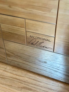 Tavolino a cubo cromato firmato anni '70 Paul Evans per Directional Cityscape