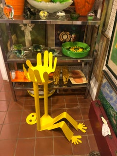 1970's Signed Pop Art Metal Plant Stand