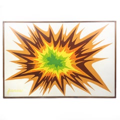 1970s Signed Pop Art Painting