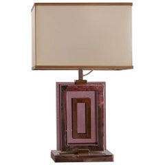 1970s Signed Romeo Rega Italian Table Lamp