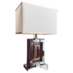 1970s Signed Romeo Rega Italian Table Lamp