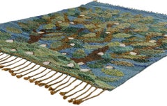 1970s Signed Vintage Scandinavian Swedish Tapestry Flamskväv Skånian