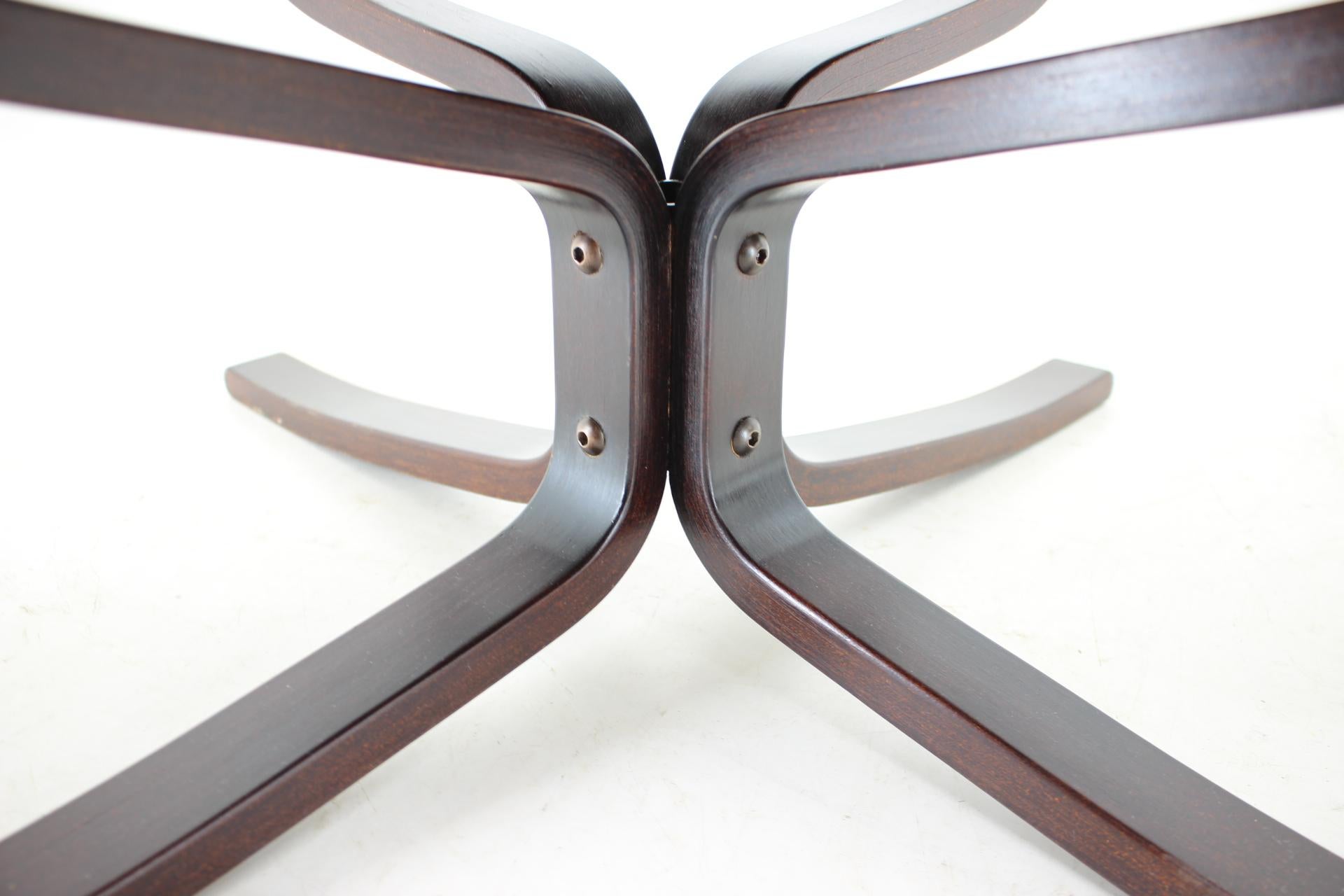 1970s Sigurd Ressell Pair of Falcon Chairs Leather by Vatne Møbler , Norway For Sale 12