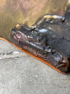 1970s Silas Seandel Bronze Sculptural Coffee Table, Signed