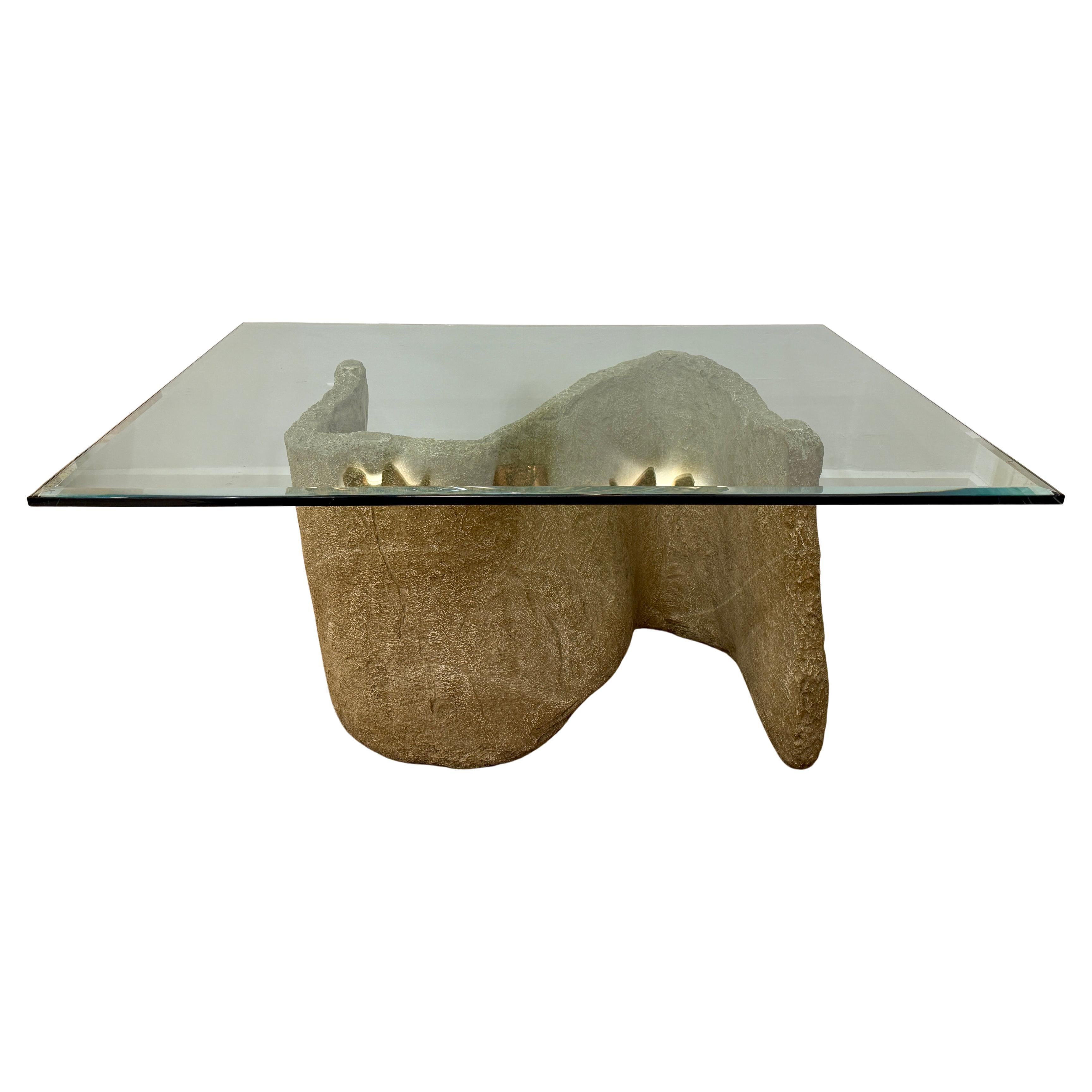 1970's Silas Seandel Cast Solid Resin Desk or Dining Table - SIGNED