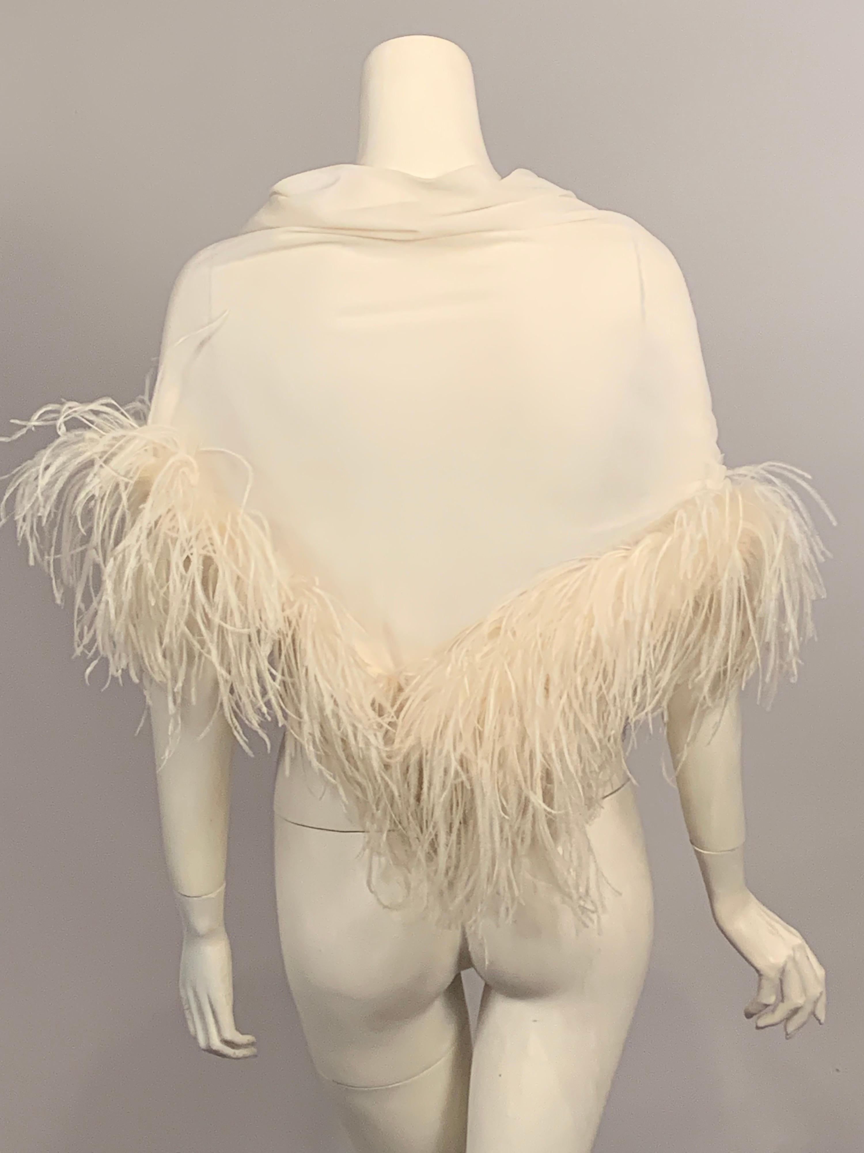 ostrich feather wrap