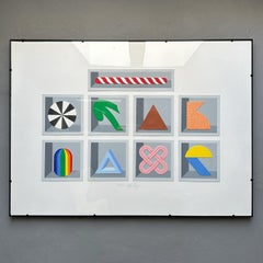 1970s, Silkscreen and collage on paper by Lucio Del Pezzo n. 81/150