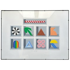 1970s, Silkscreen and collage on paper by Lucio Del Pezzo n. 81/150