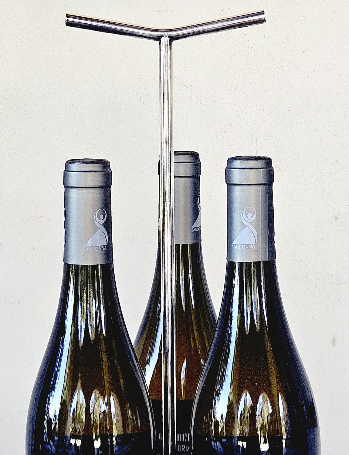 Italian 1970s Silver Lino Sabattini for Cristofle Triple Wine Bottle Holder