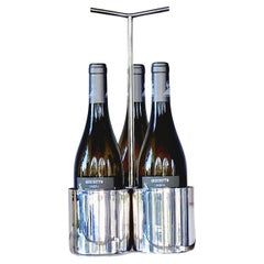 Used 1970s Silver Lino Sabattini for Cristofle Triple Wine Bottle Holder