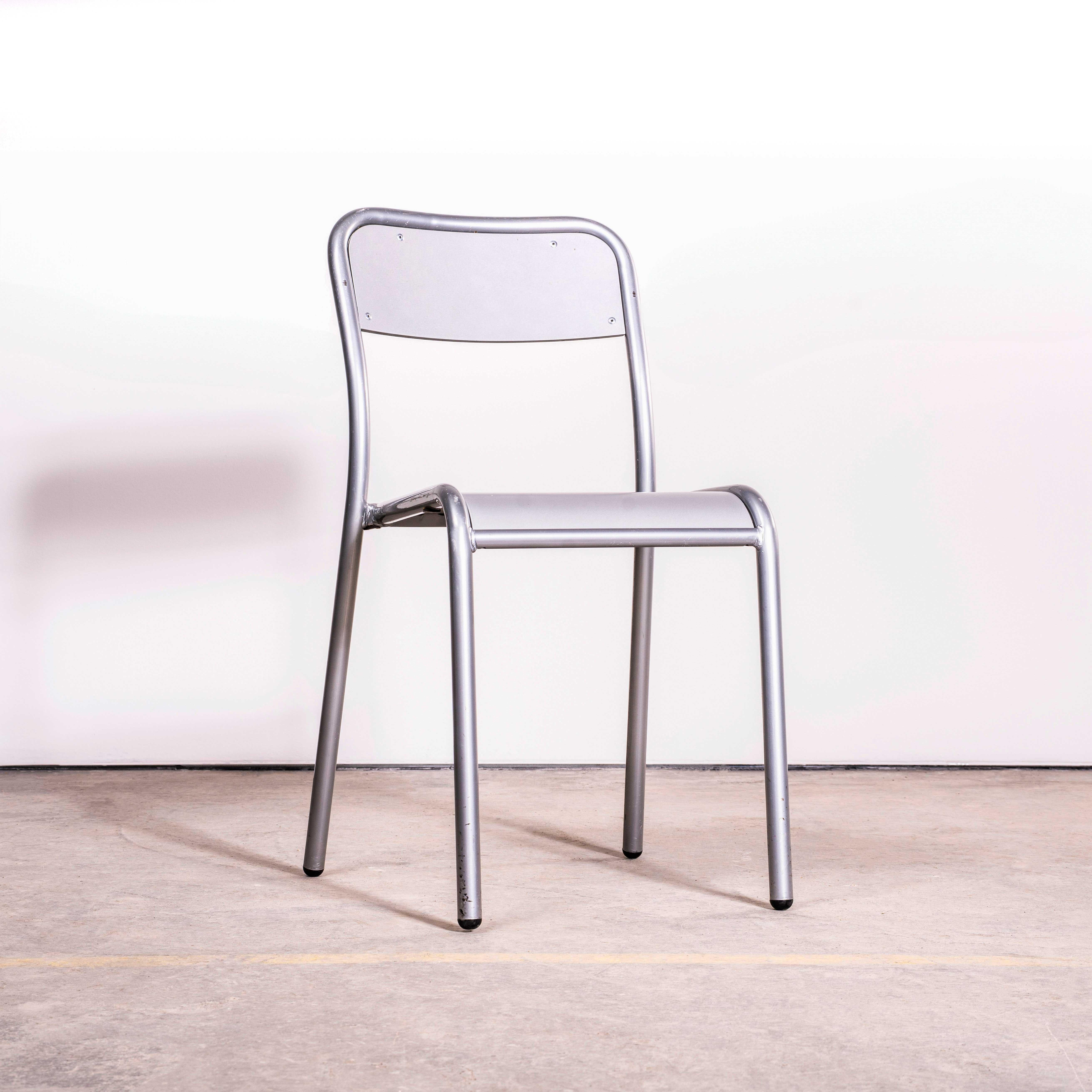1970's Silver Mullca Stacking Dining Chairs - Large Quantity Available For Sale 3