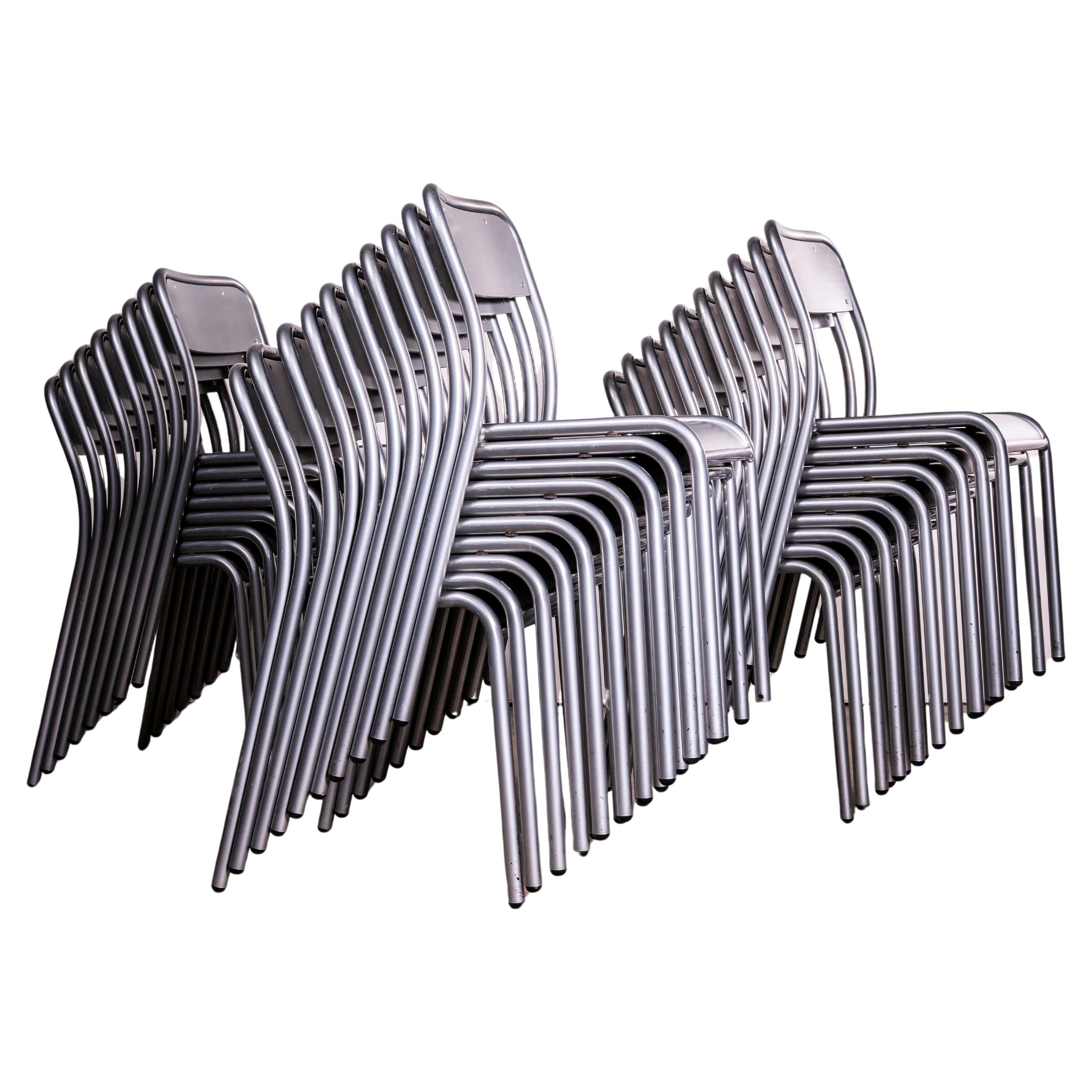 1970's Silver Mullca Stacking Dining Chairs - Large Quantity Available