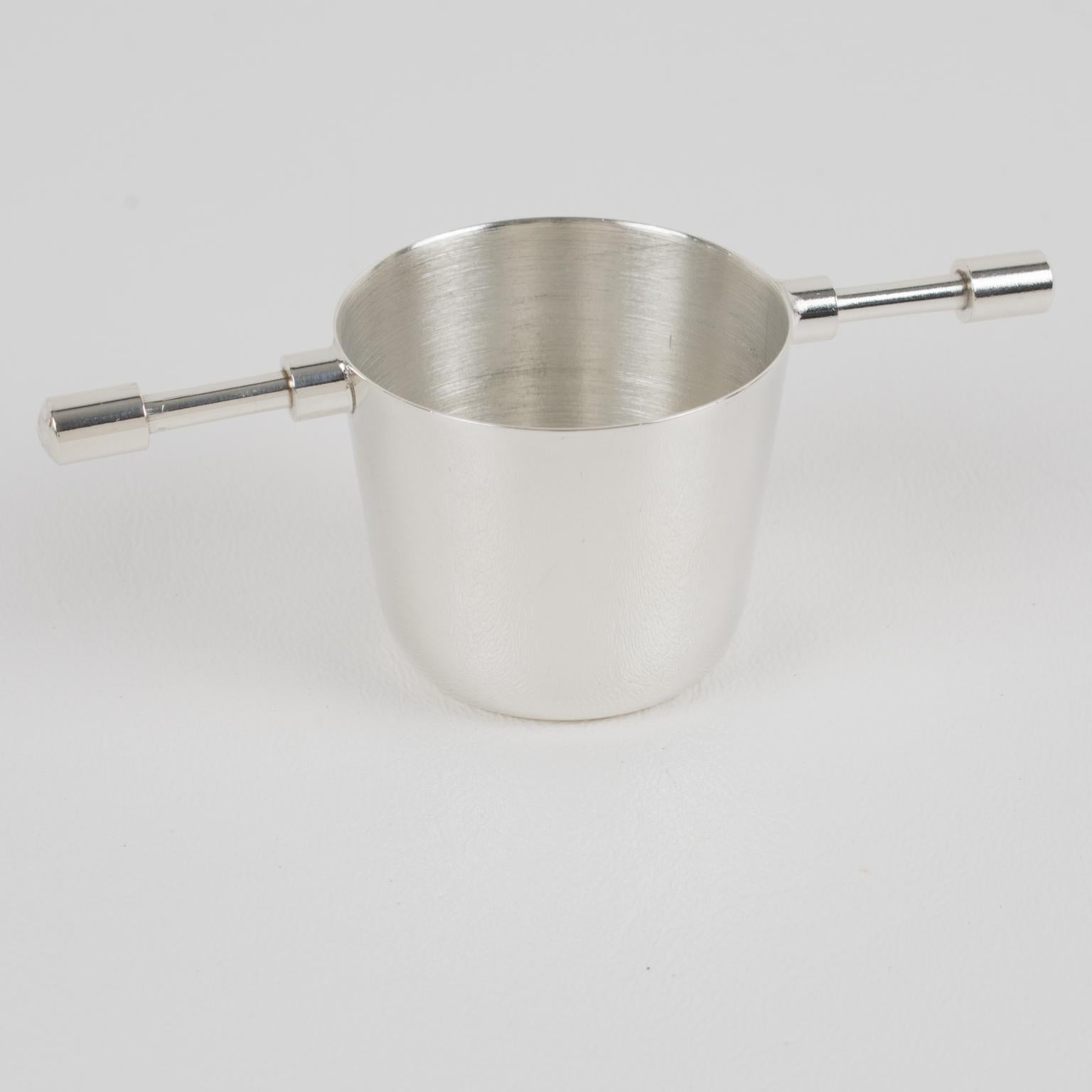 1970s Silver Plate Cocktail Shaker and Jigger by Bellini, Brazil 2