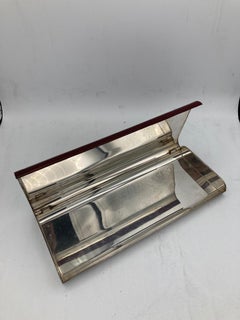 Caja de cuero y plata de los años 70