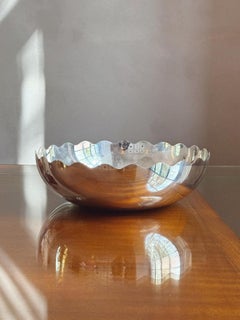 1970s Silver-plated Bowl by Cleto Munari