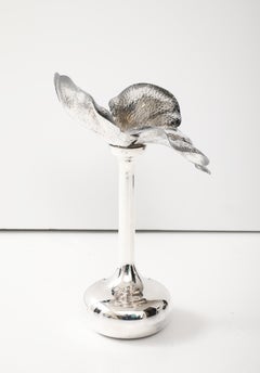 1970's Silver-Plated Brazilian Flower Shape Vase