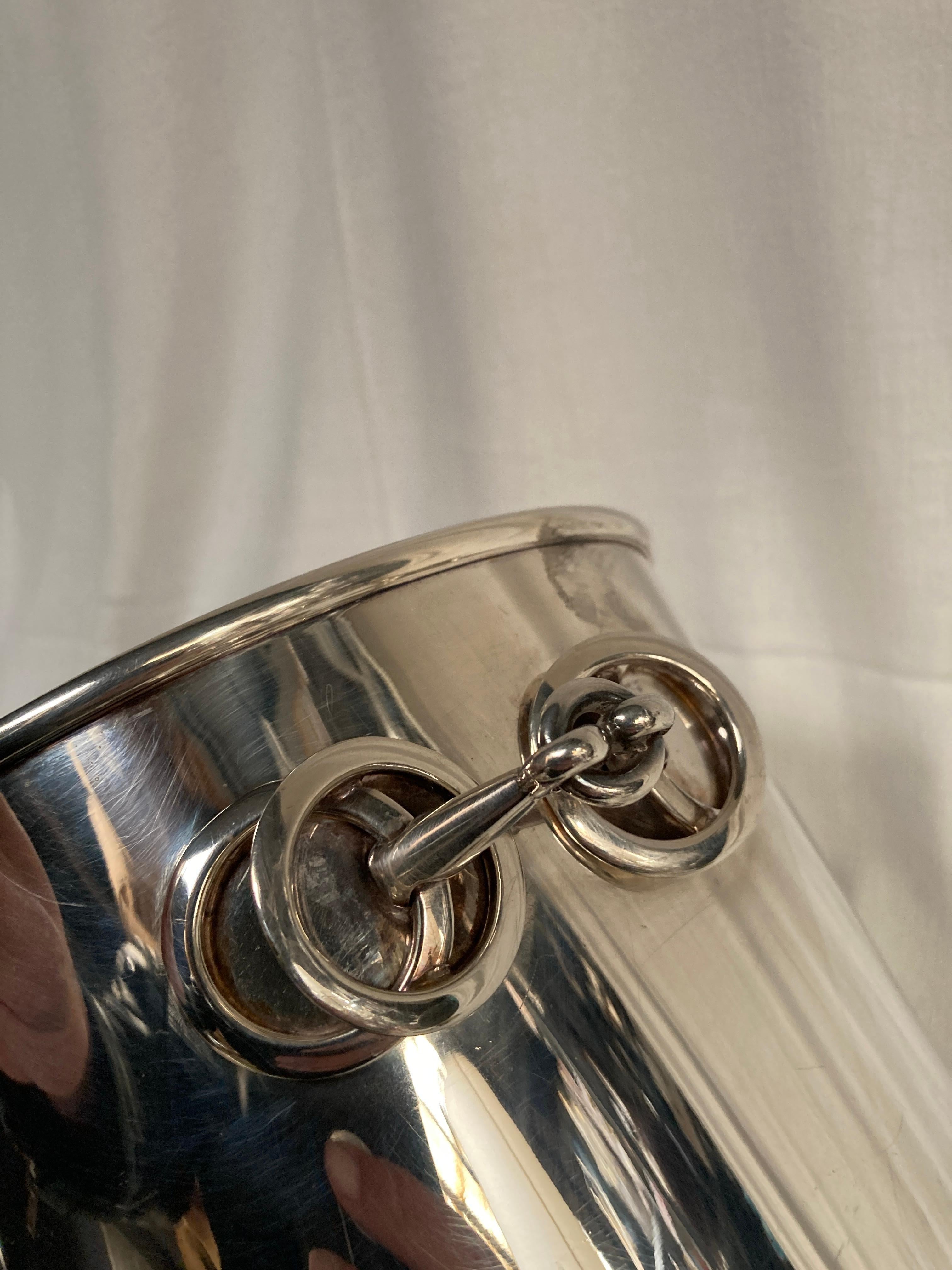 Secchiello da champagne in argento di Hermès degli anni '70 in vendita 4