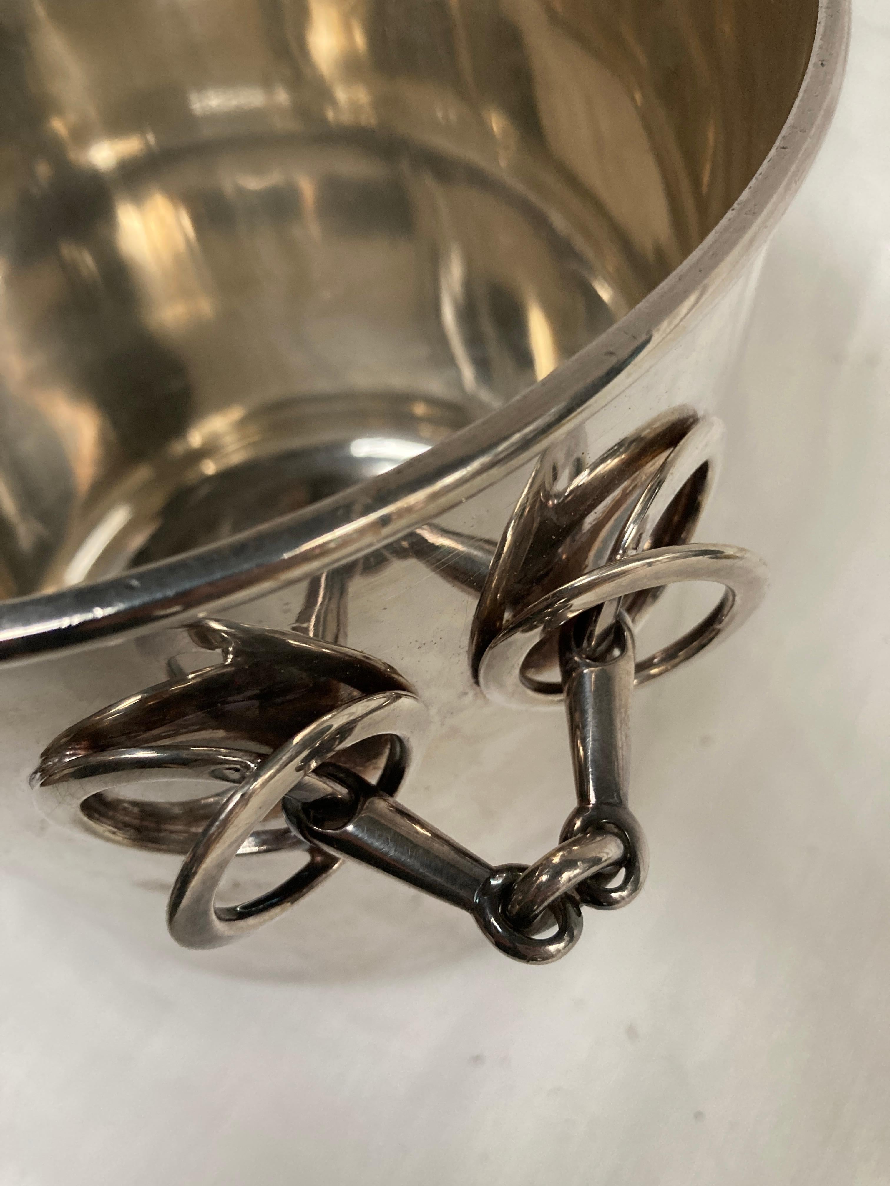 Francese Secchiello da champagne in argento di Hermès degli anni '70 in vendita