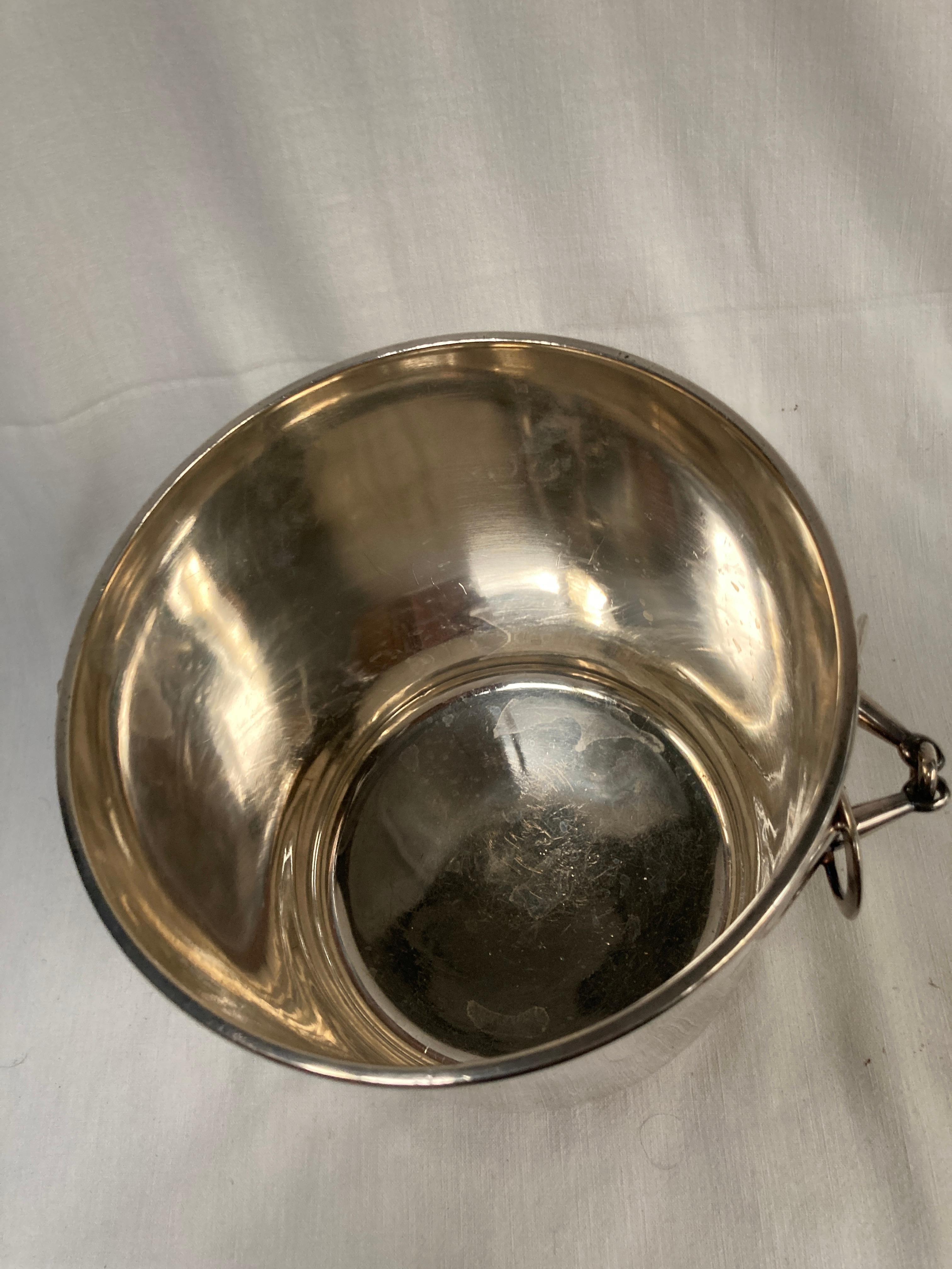 Fine XX secolo Secchiello da champagne in argento di Hermès degli anni '70 in vendita