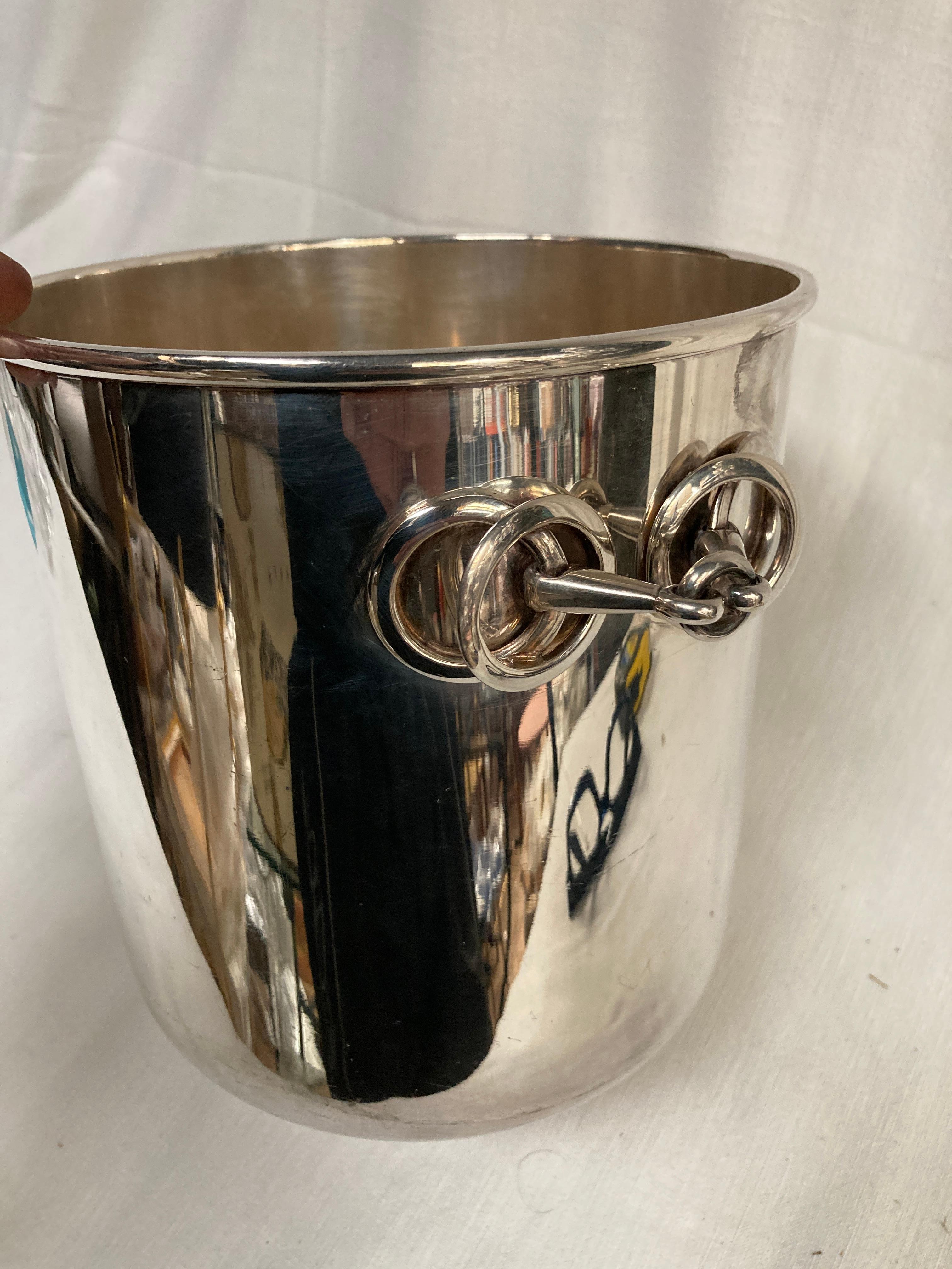 Secchiello da champagne in argento di Hermès degli anni '70 in vendita 2