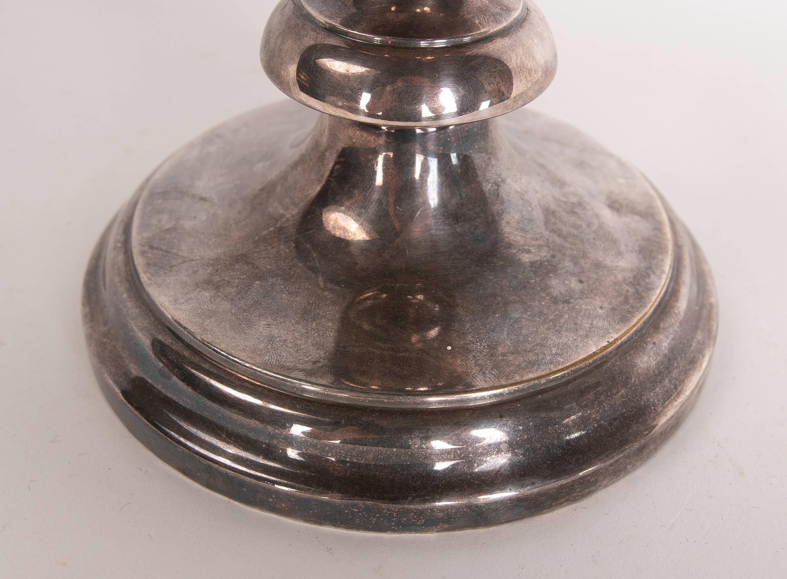 1970s Silver-Plated Christrofle Metal Candleholder For Sale 6