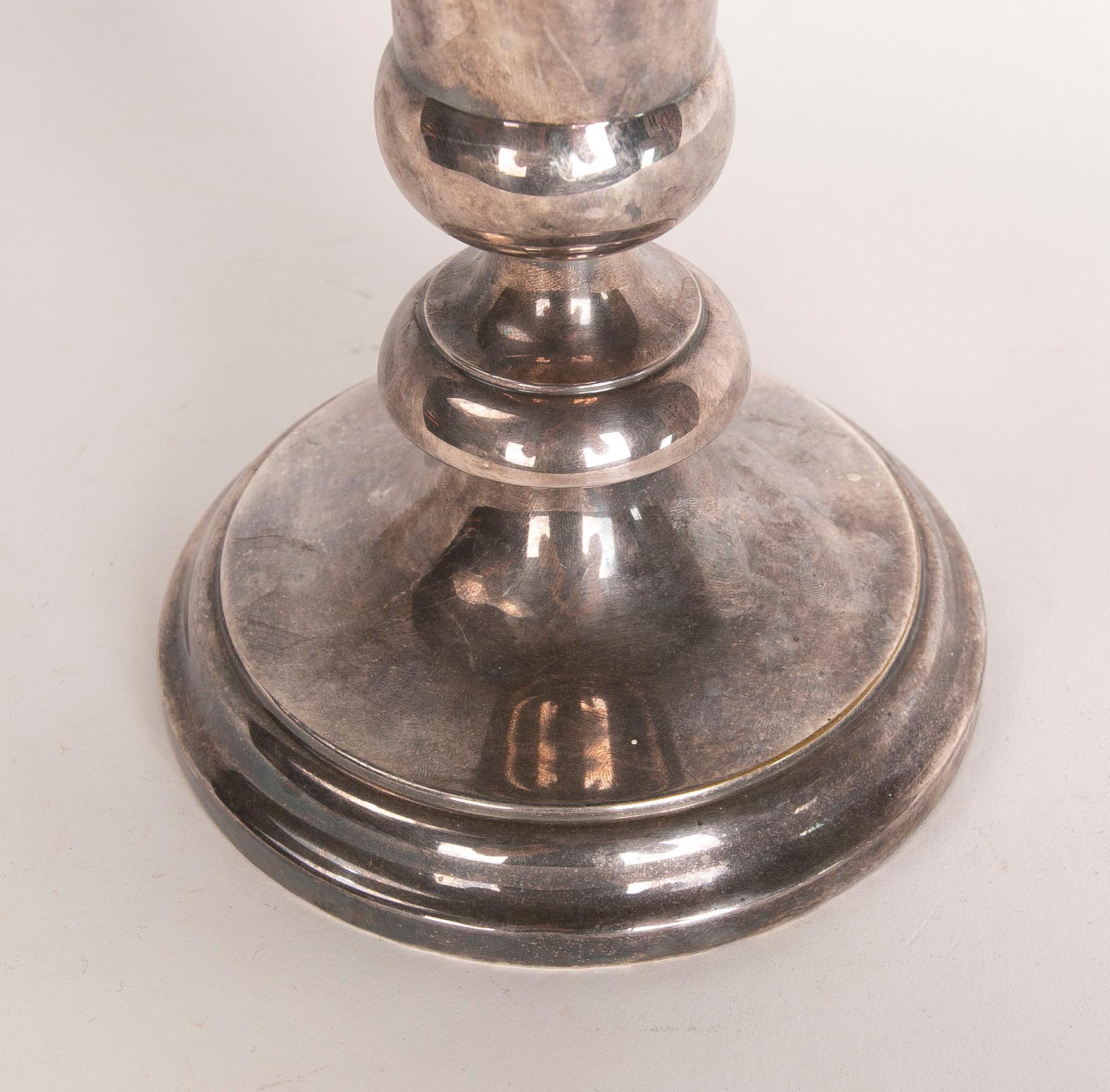 Portacandele in metallo Christrofle placcato argento del 1970 in vendita 2