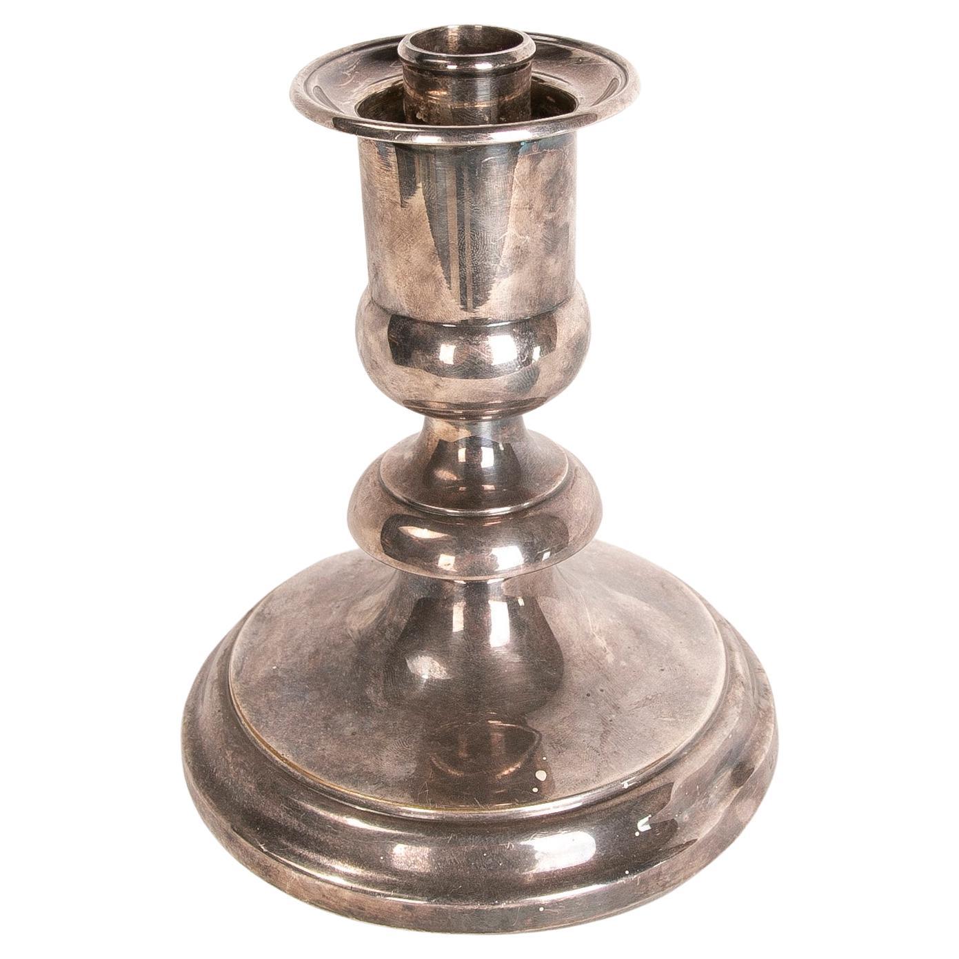 candelabro de metal Christrofle plateado de los años 70