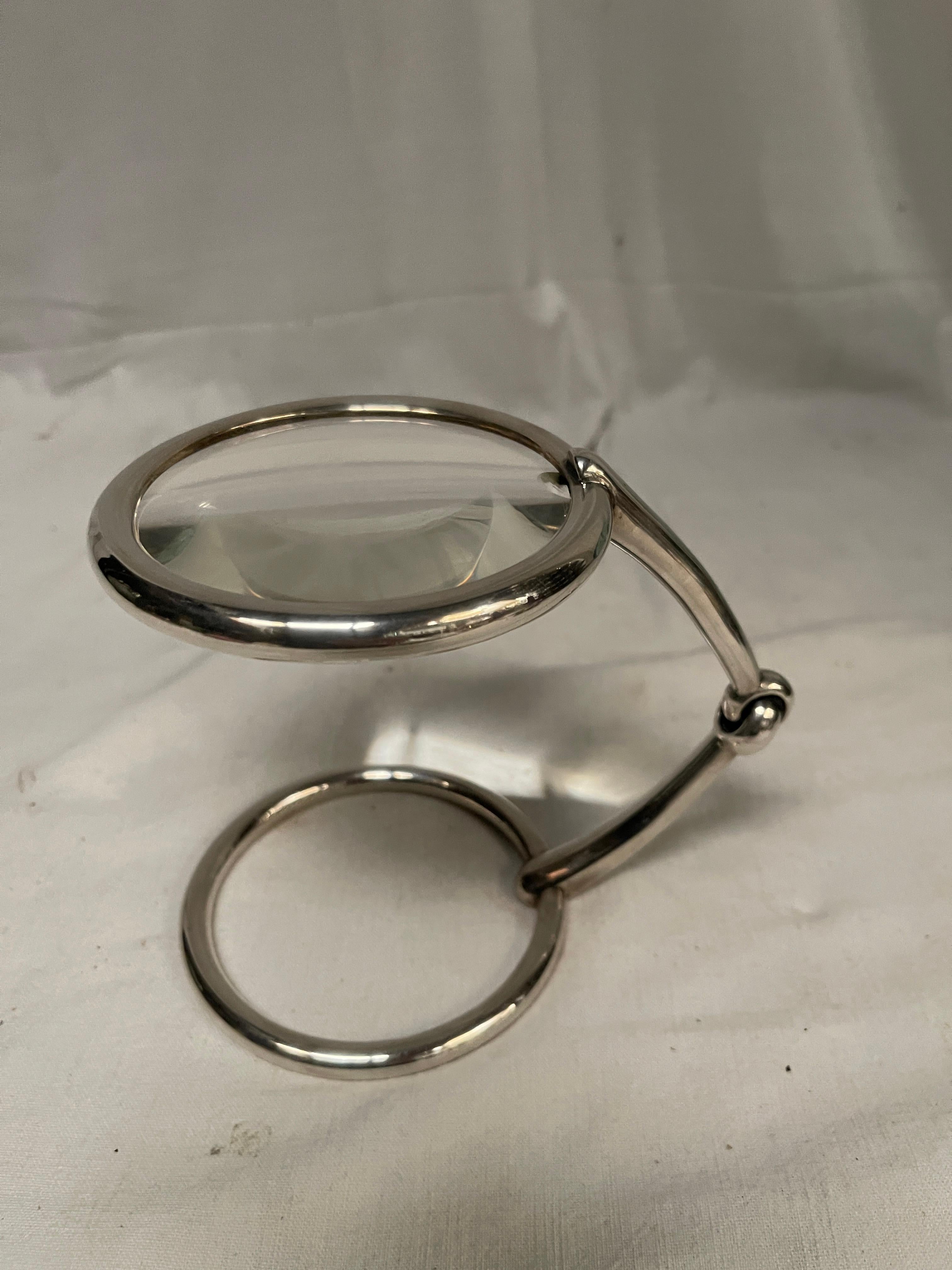 1970's silver plated magnificent lens by Hermès In Good Condition For Sale In New York, NY