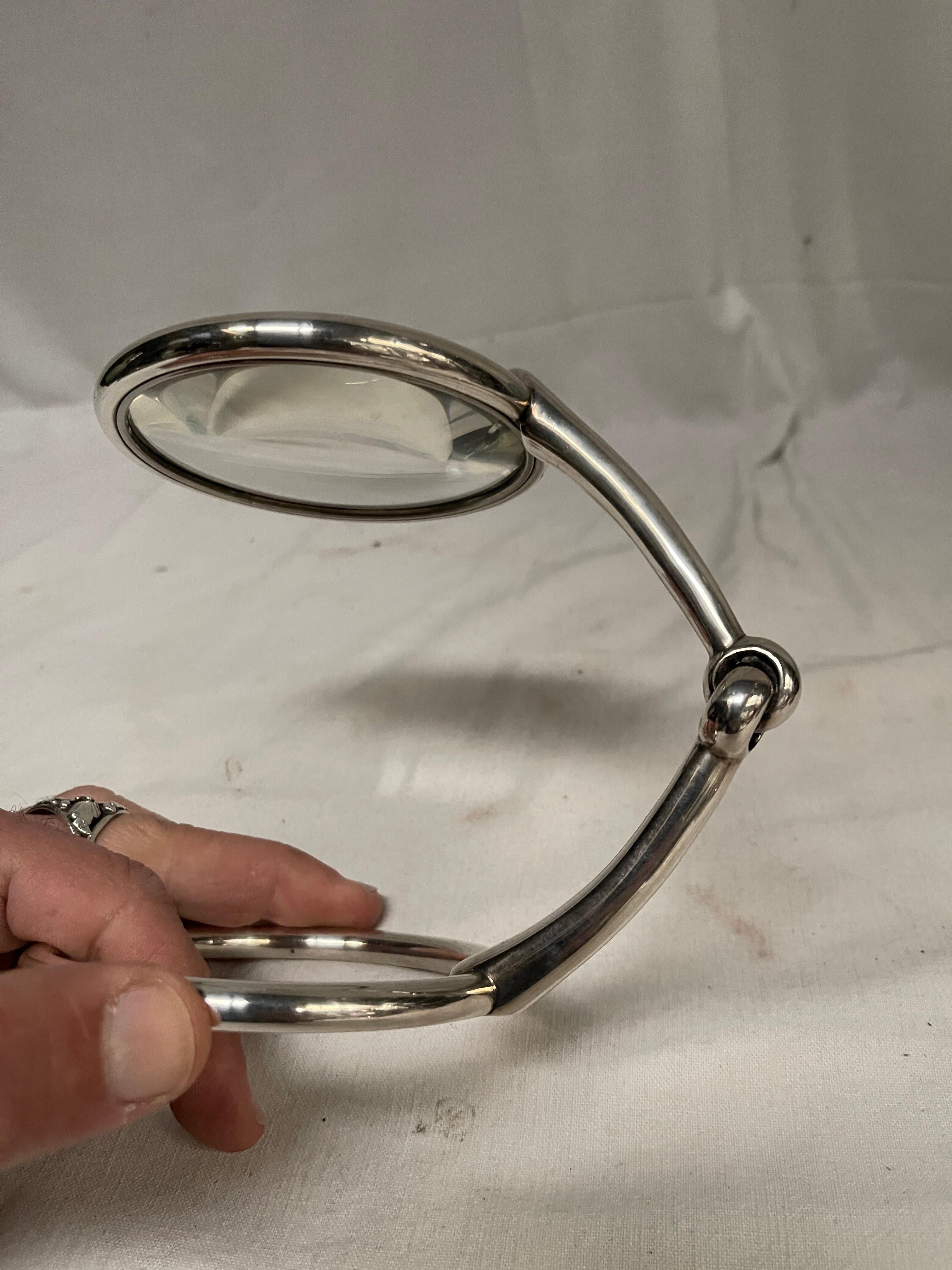 Late 20th Century 1970's silver plated magnificent lens by Hermès For Sale