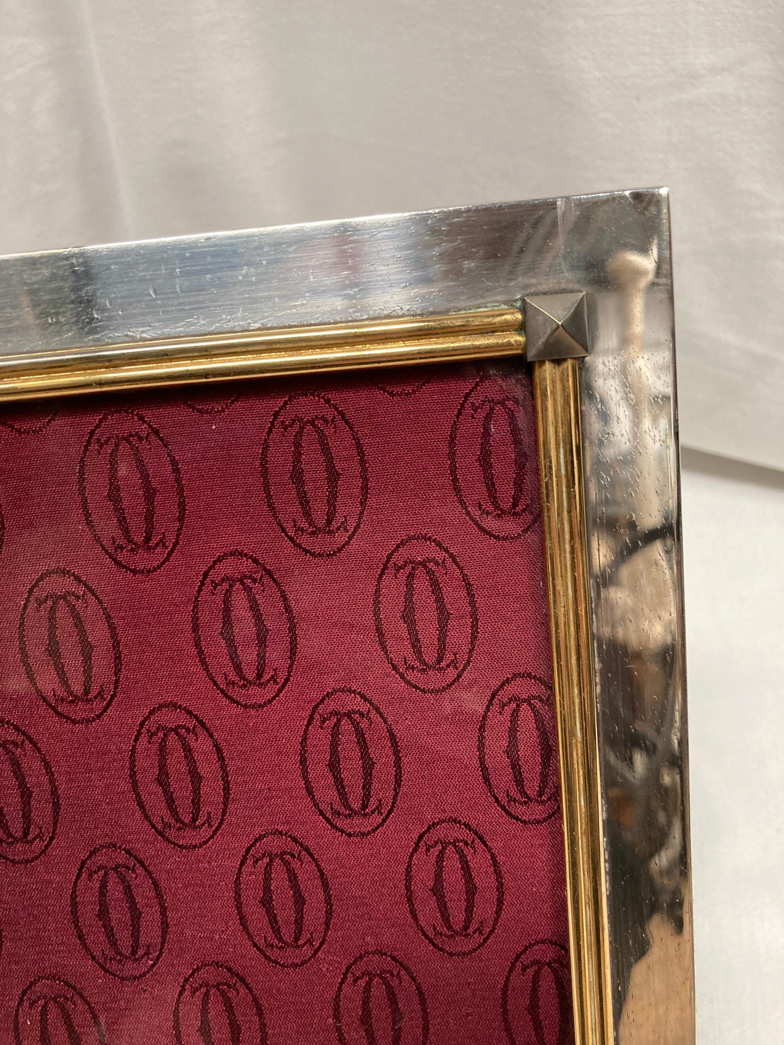1970's silver plated picture frame by Cartier In Good Condition For Sale In New York, NY