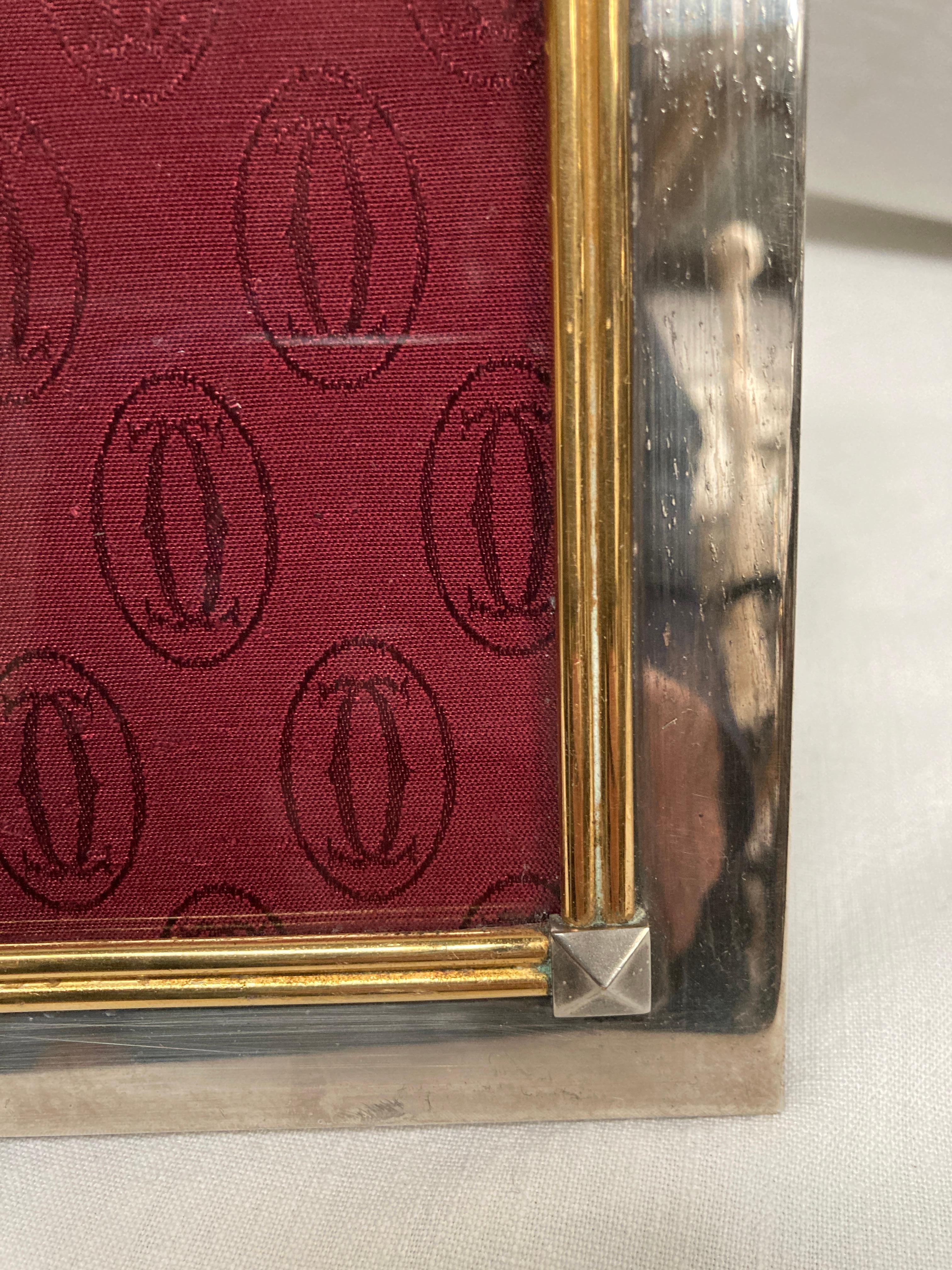 Late 20th Century 1970's silver plated picture frame by Cartier For Sale