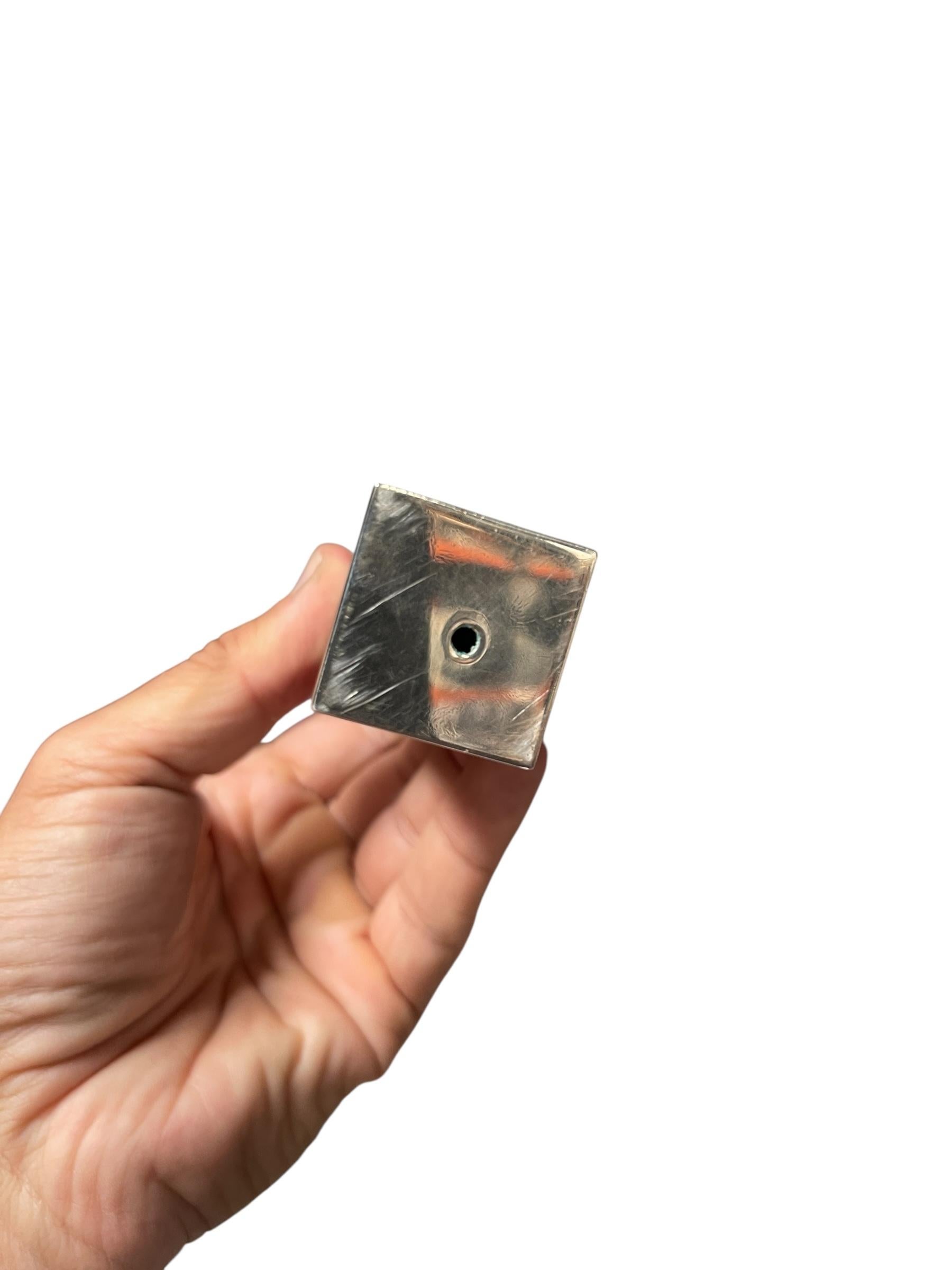 1970's Silver plater lighter holder by Maria Pergay For Sale 1