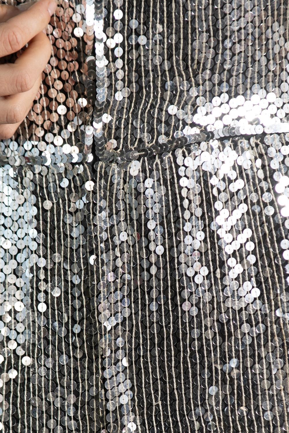 1970S Silver Sequined Disco Ball Jumpsuit 6