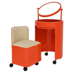 1970s ''Silvi'' Atomic Orange Vanity by Fanini Fain S.P.A and Studio Kastilia