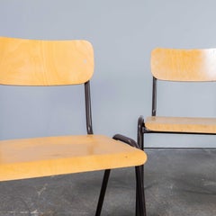 1970's Simple Black French Stacking Chairs - Good Quantity Available