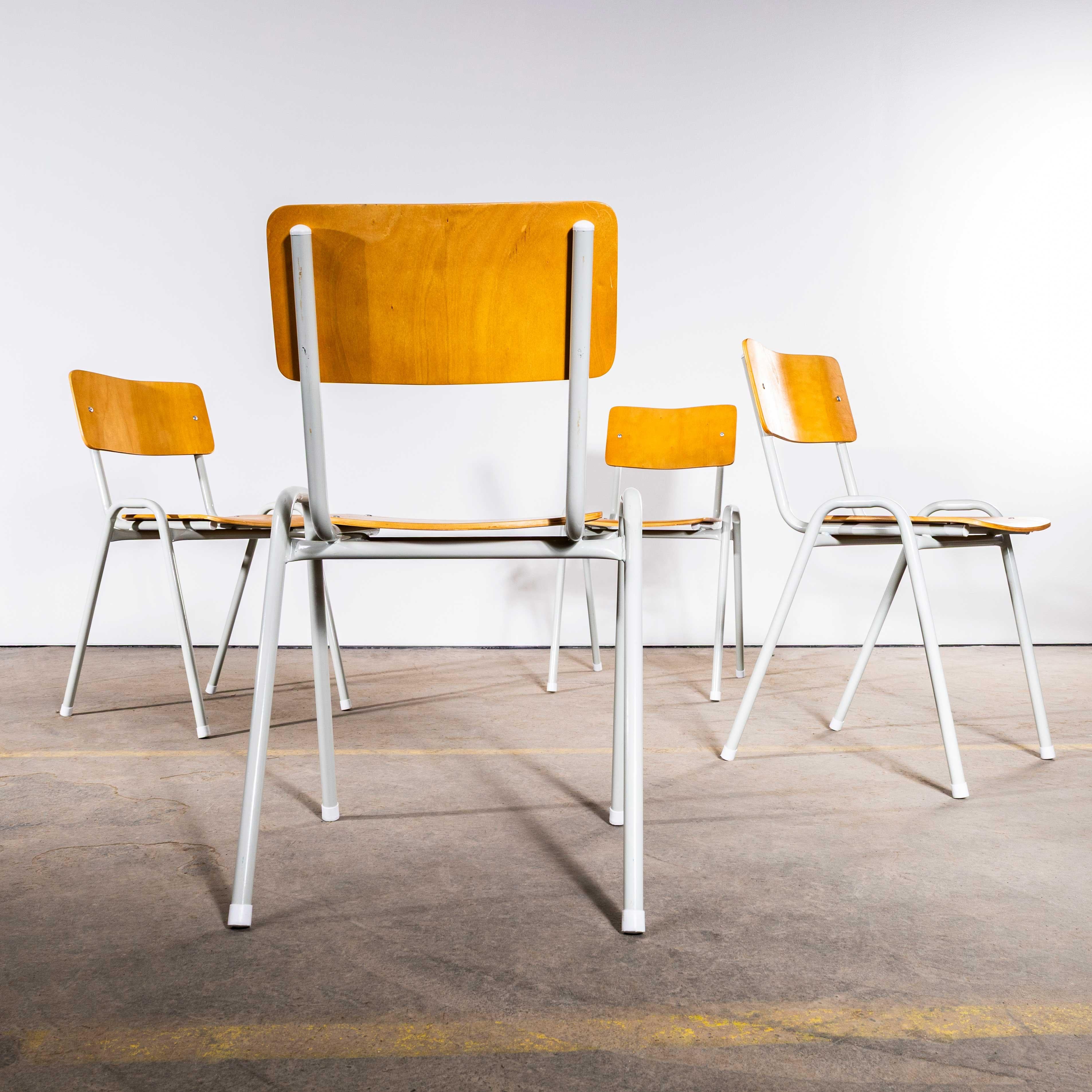 Acier 1970's Simple Stacking University Dining Chairs - Large Quantity Available en vente