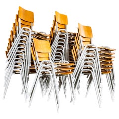 1970's Simple Stacking University Dining Chairs - Large Quantity Available