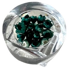 Anello in acrilico con fiori di Siv Langstrom, svedese, del 1970, dell'era spaziale e modernista.