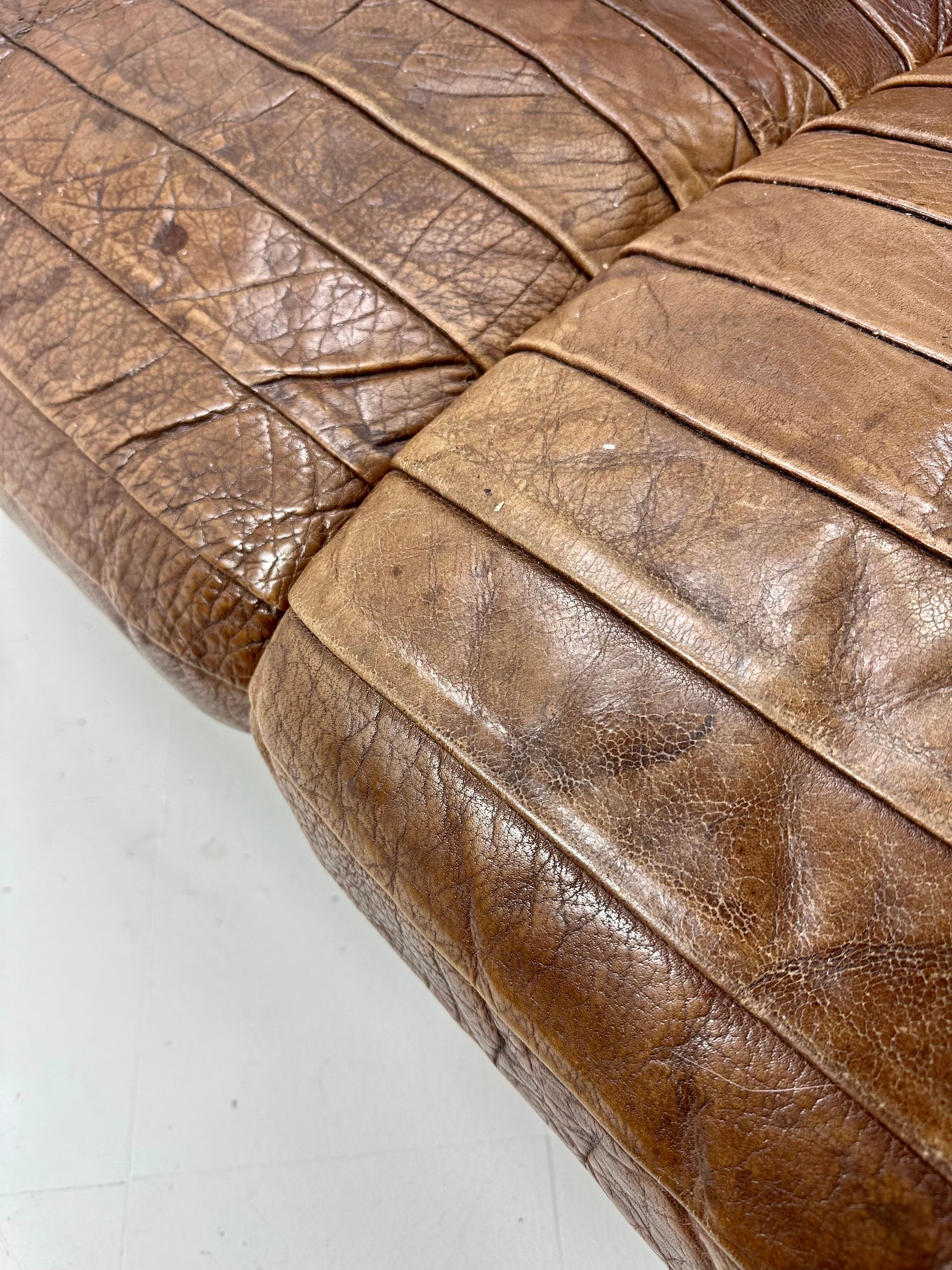 20th Century 1970s Skipper Mobler Leather and Rosewood Sofa For Sale