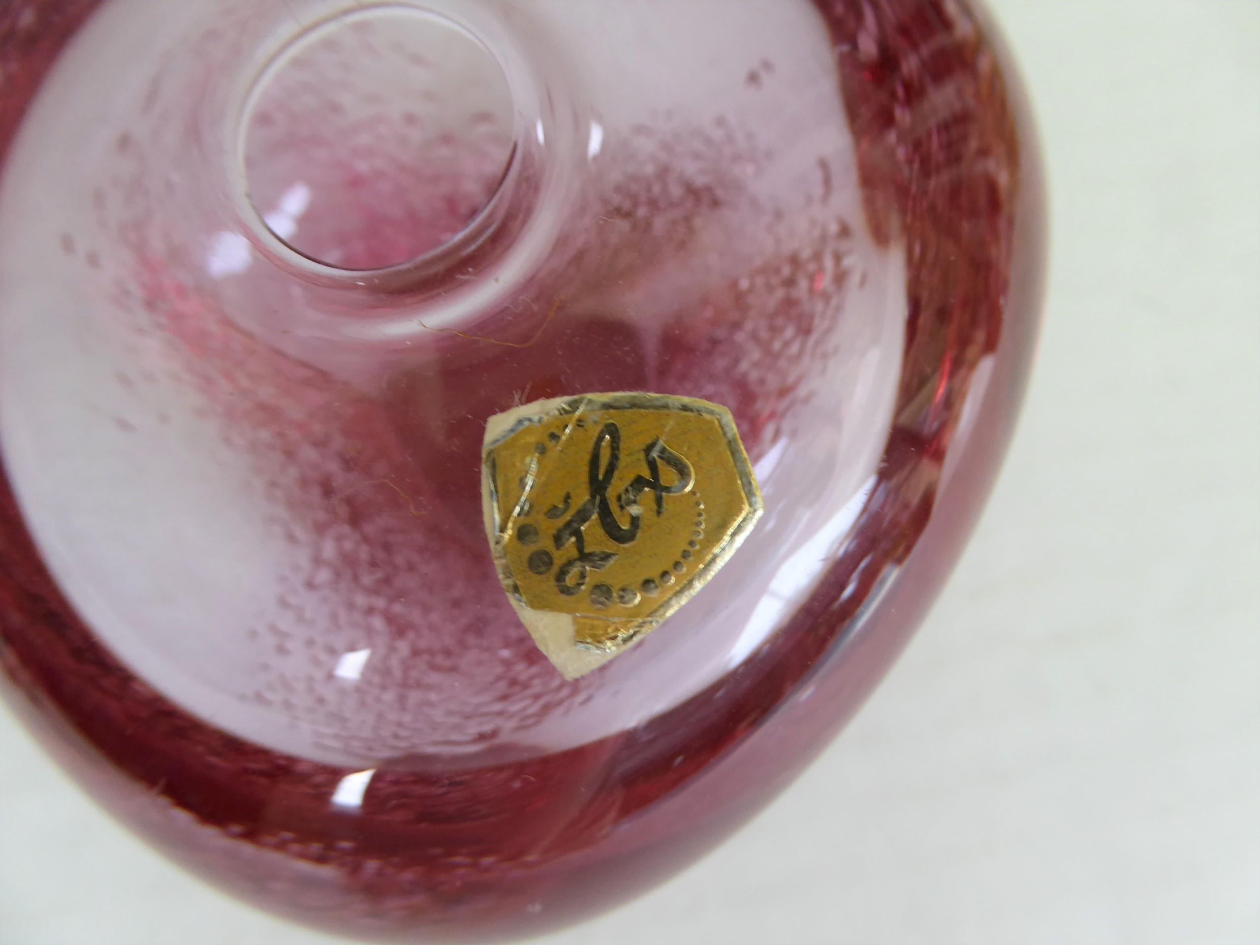 Vaso di vetro brutale moderno boemo SKLO di Miloslav Klinger, Cecoslovacchia, anni '70 in vendita 1