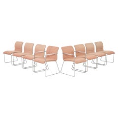 1970s Sled Base Dining Chairs Attributed to Stephen D. Sherman (Set of 8)