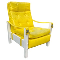 1970er Jahre Sling Arm Recliner Wood und Chrom