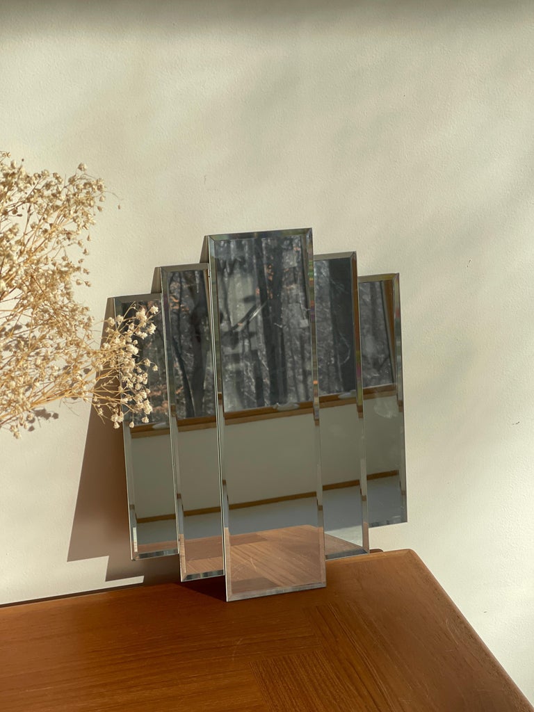 1970s Small 5Panel Mirror Made in New York City by Mechanical Mirror Works at 1stDibs