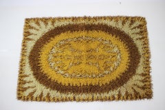 1970s Small Danish Abstract Wool Rug