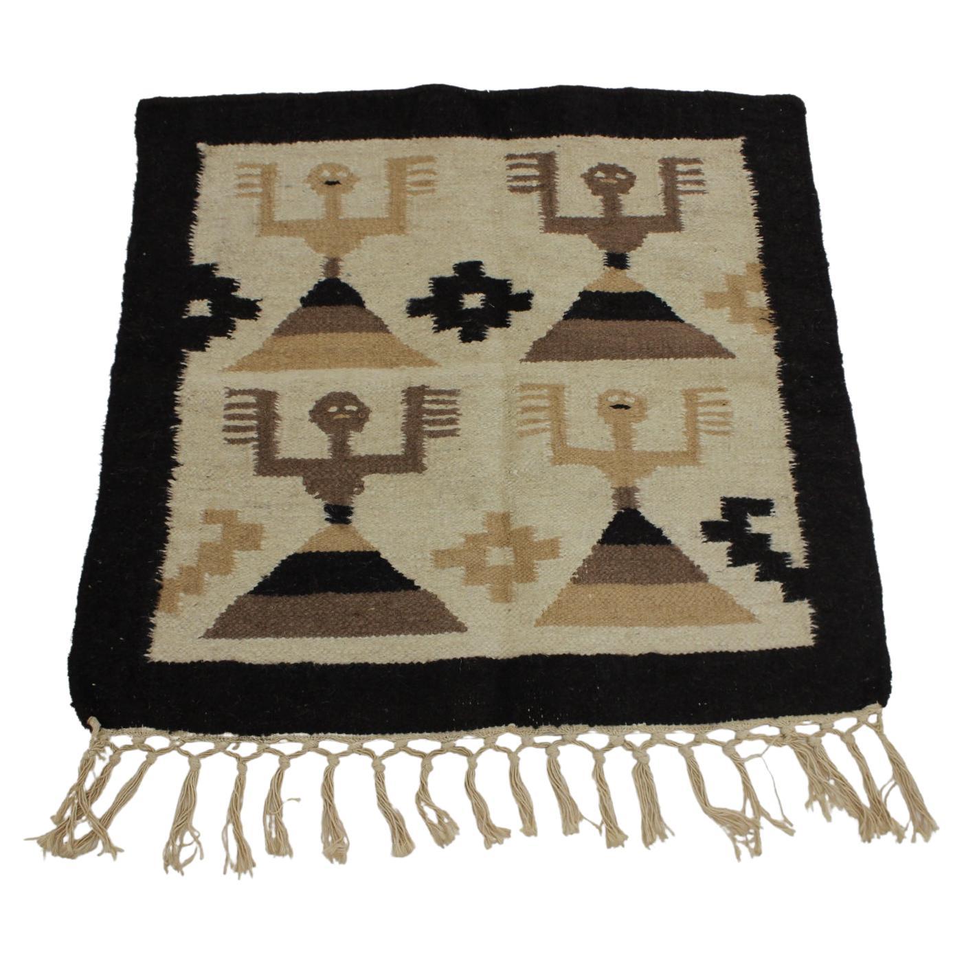 1970s Small Danish Wool Rug For Sale