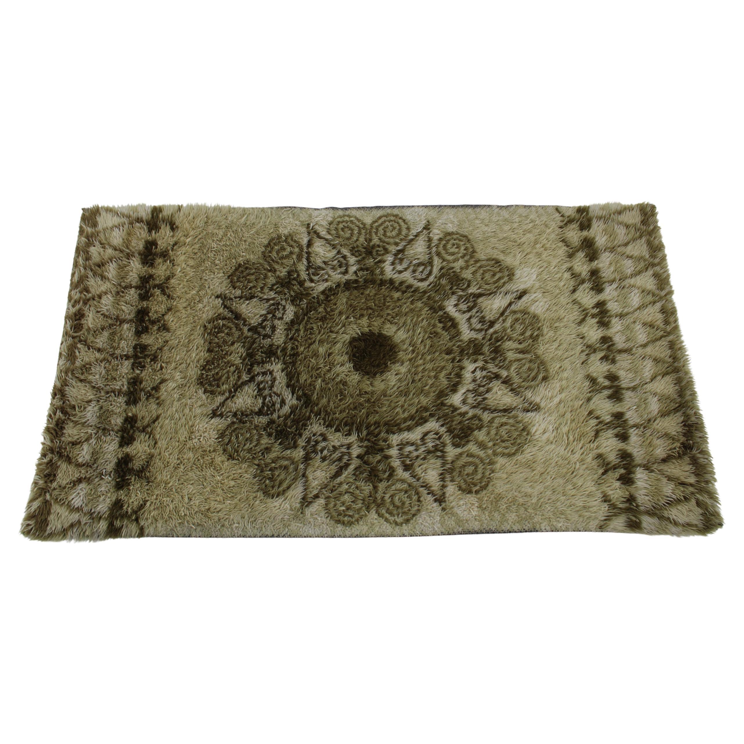 Petit tapis danois en laine des années 1970
